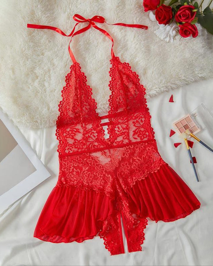 Vyressia – Solid Color Lace Pajamas