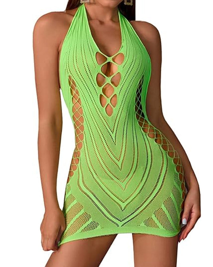 Cyralith – Deep V Open Back Knit Nightdress