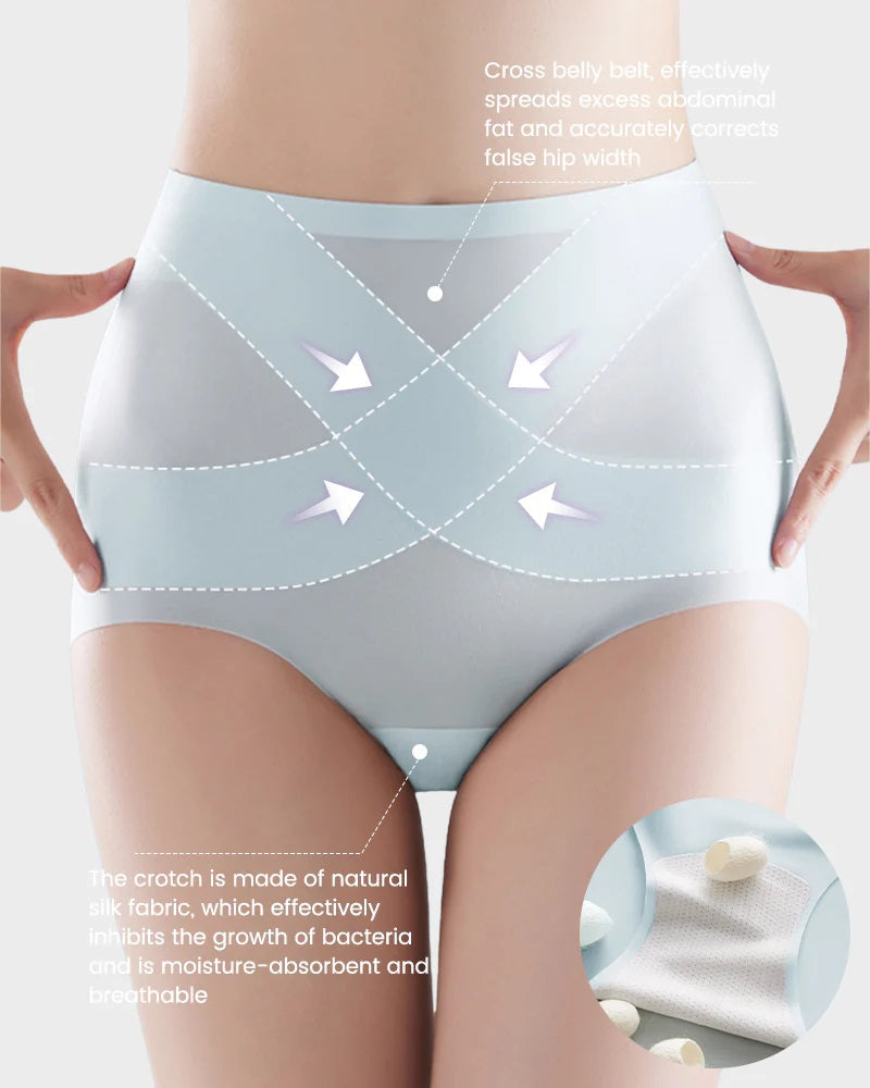 Calyndria – Seamless High-Waist Ice Silk Underwear