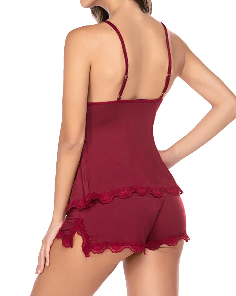 Cyralindra – Modal Lace Pajama Set