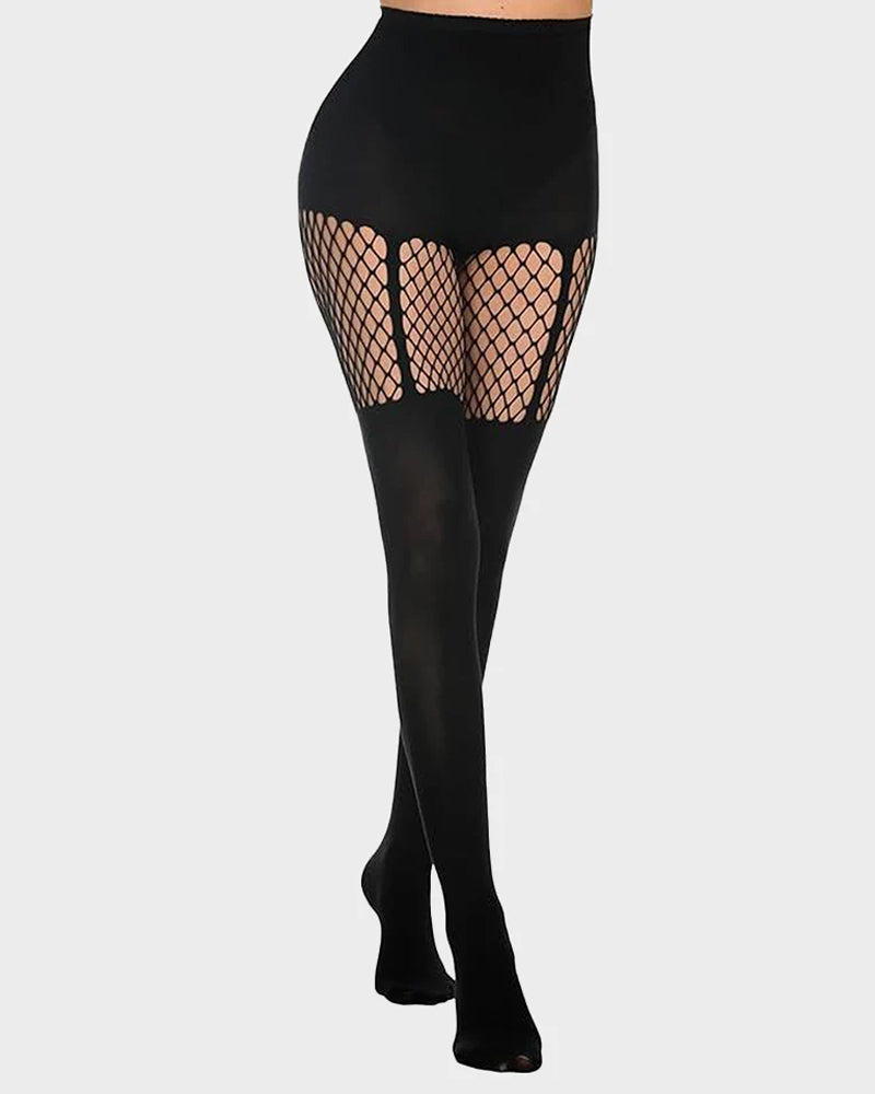 Vanelle – Fishnet Suspender Pantyhose