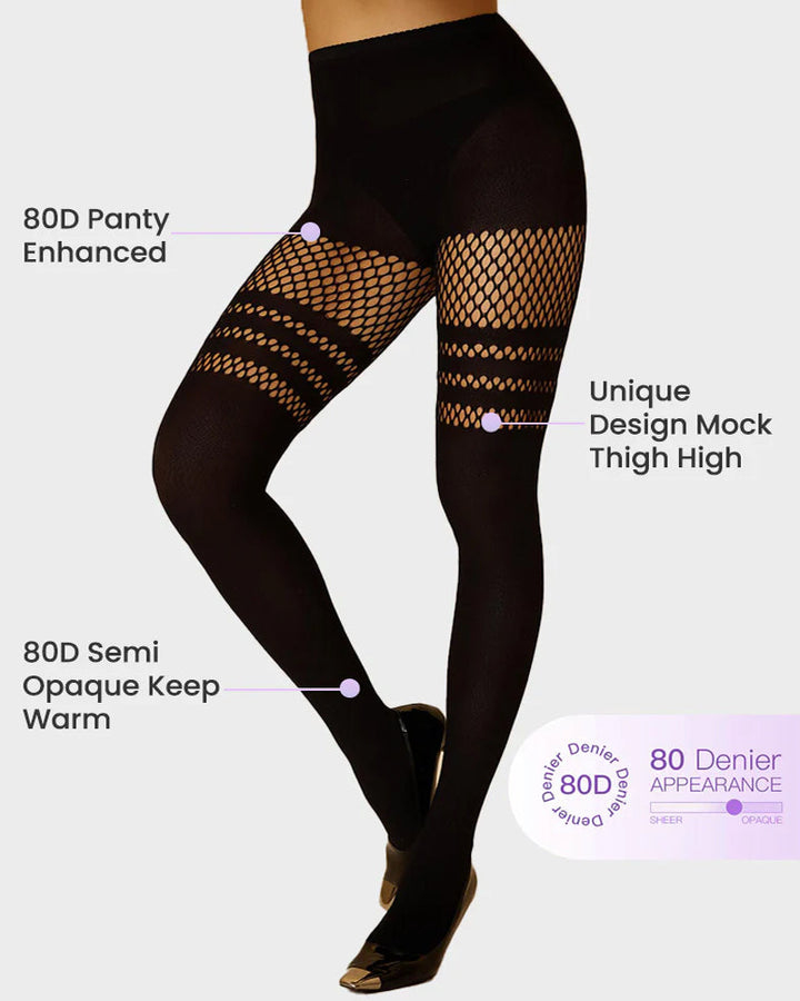 Vanelle – Fishnet Suspender Pantyhose
