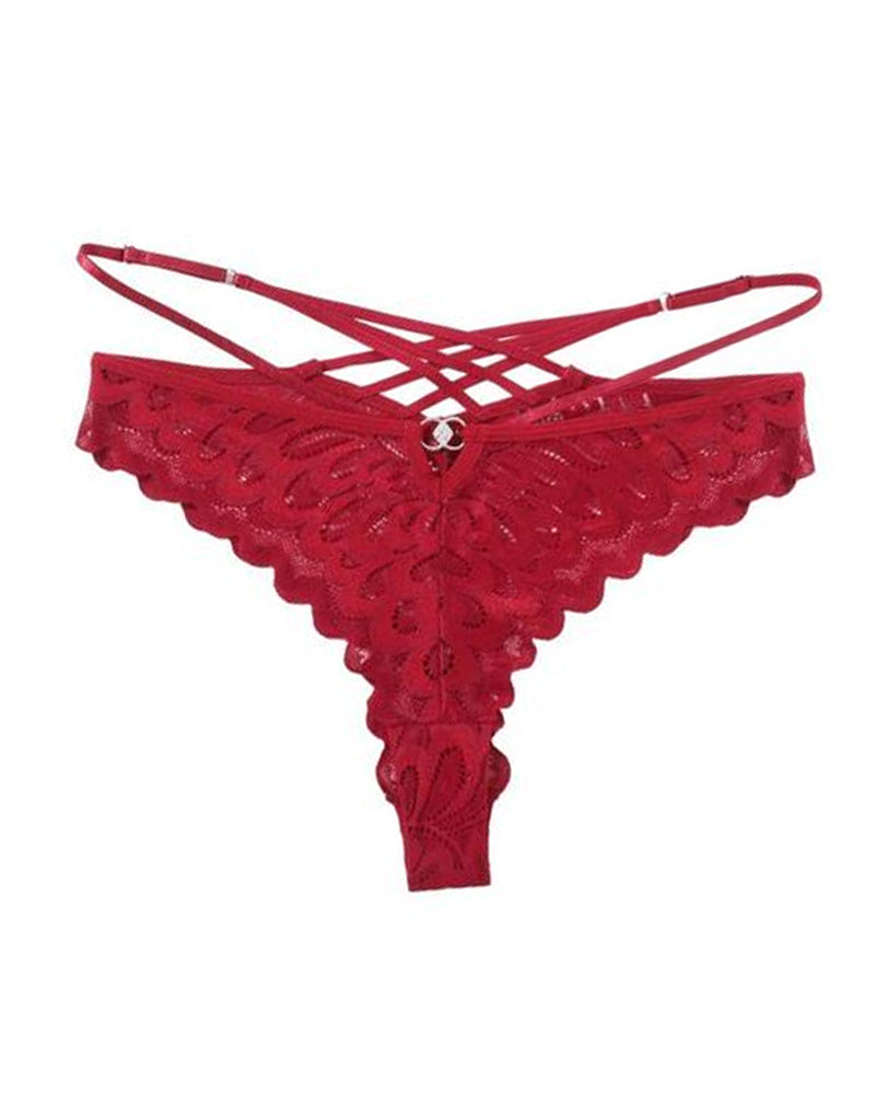 Evelyntra – Lace Cross Back Panties