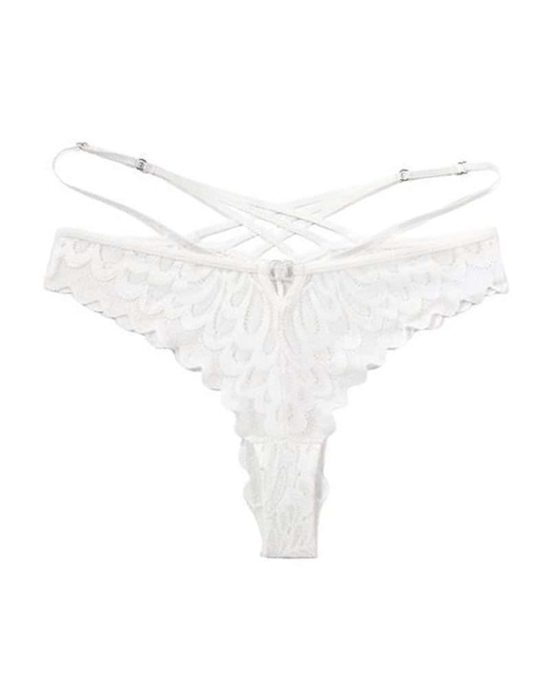 Evelyntra – Lace Cross Back Panties
