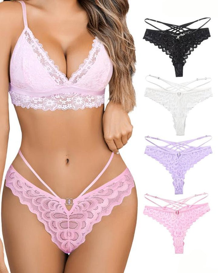 Evelyntra – Lace Cross Back Panties