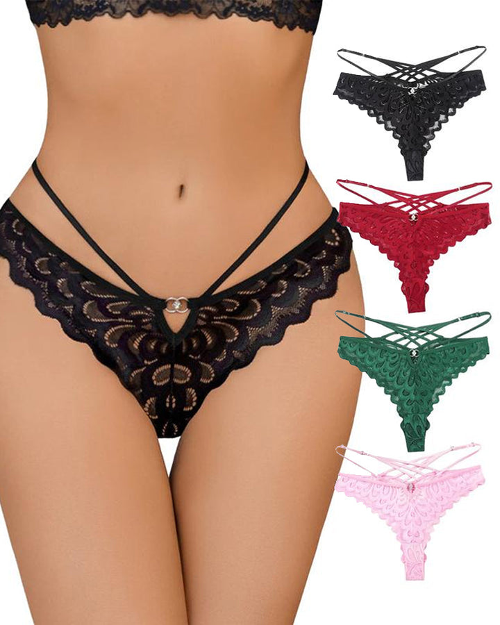 Evelyntra – Lace Cross Back Panties