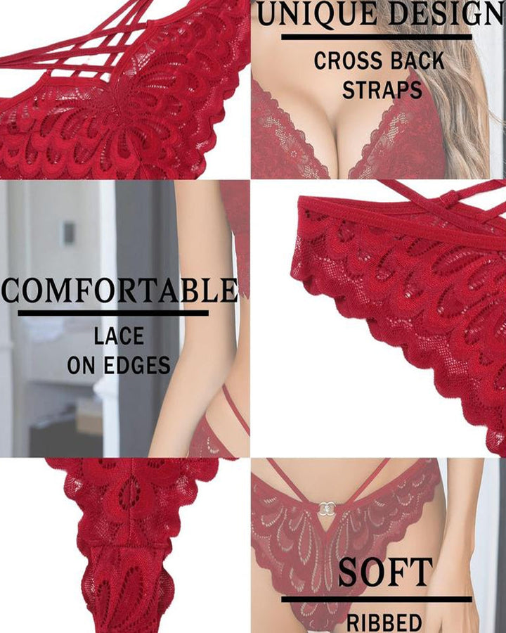 Evelyntra – Lace Cross Back Panties