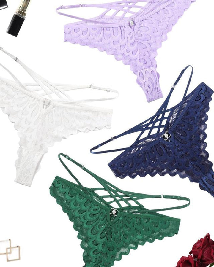 Evelyntra – Lace Cross Back Panties