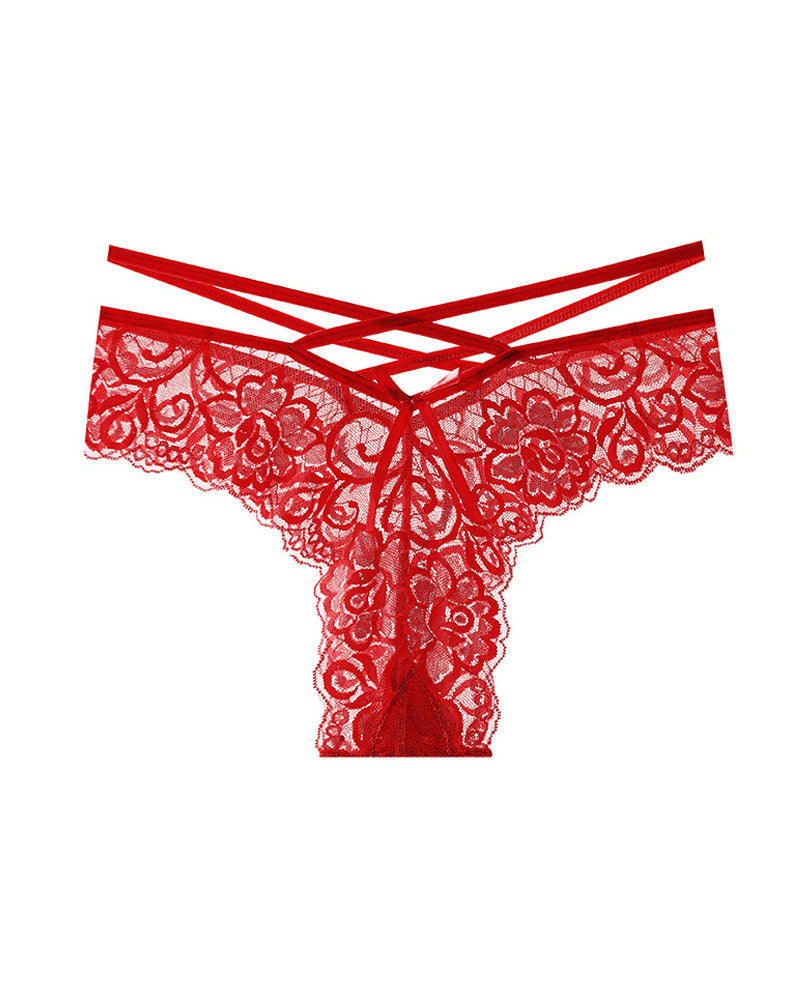 Olivyssaera – Jacquard Lace Low-Rise Briefs