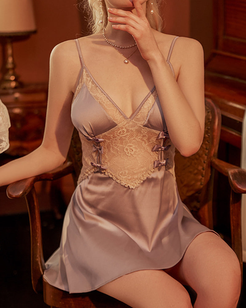 Selindra – Lace Colorblock Nightdress