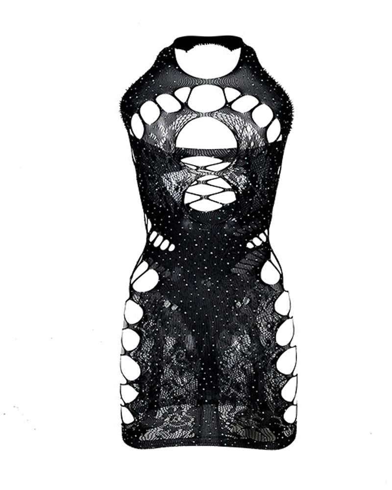Rhiannon – Diamond Halterneck Nightdress