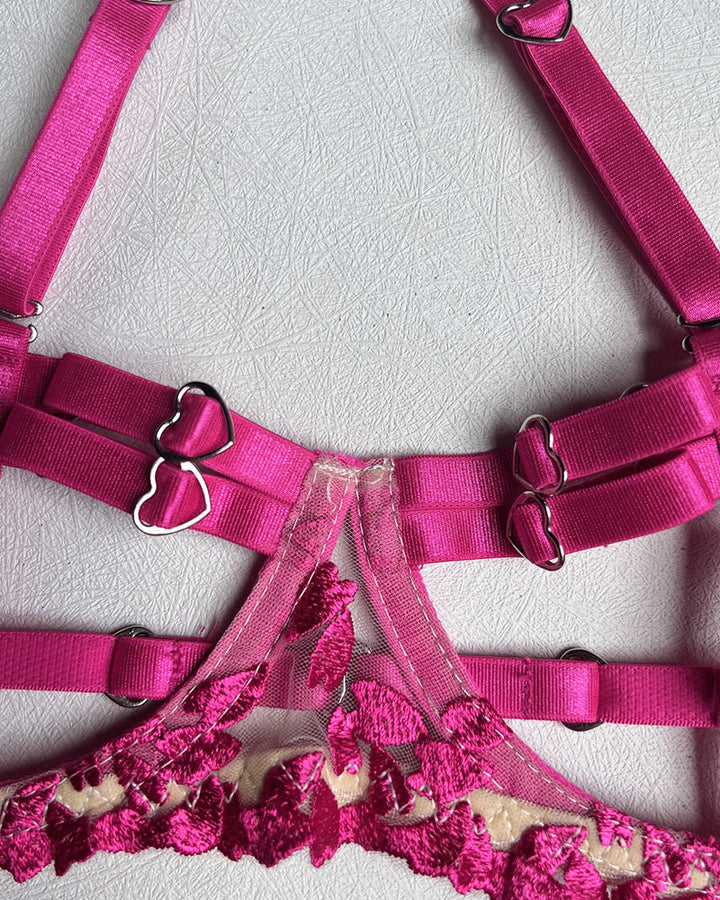 Rosalind – Two-Tone Lace Heart Set