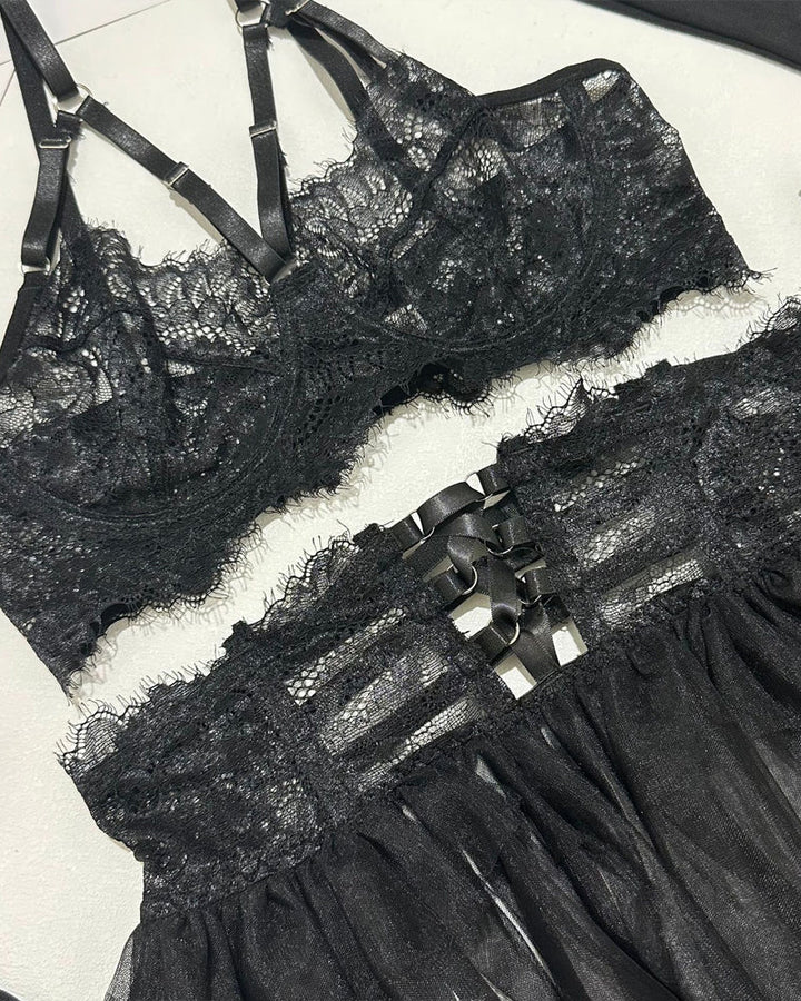 Elysia – Lace Tulle Six-Piece Set