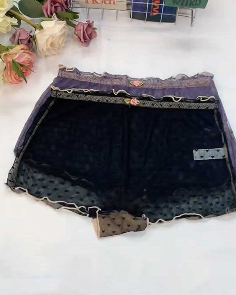 Cyralisseira – Heart Lace Flower Underwear Set