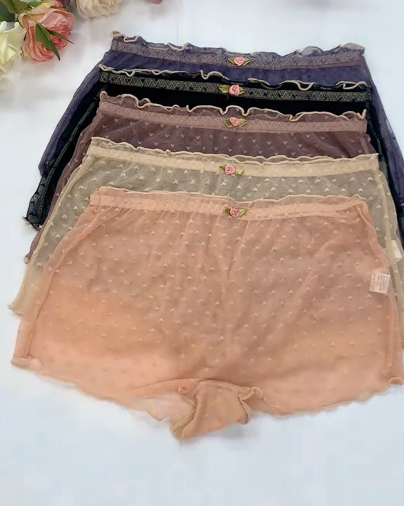 Cyralisseira – Heart Lace Flower Underwear Set