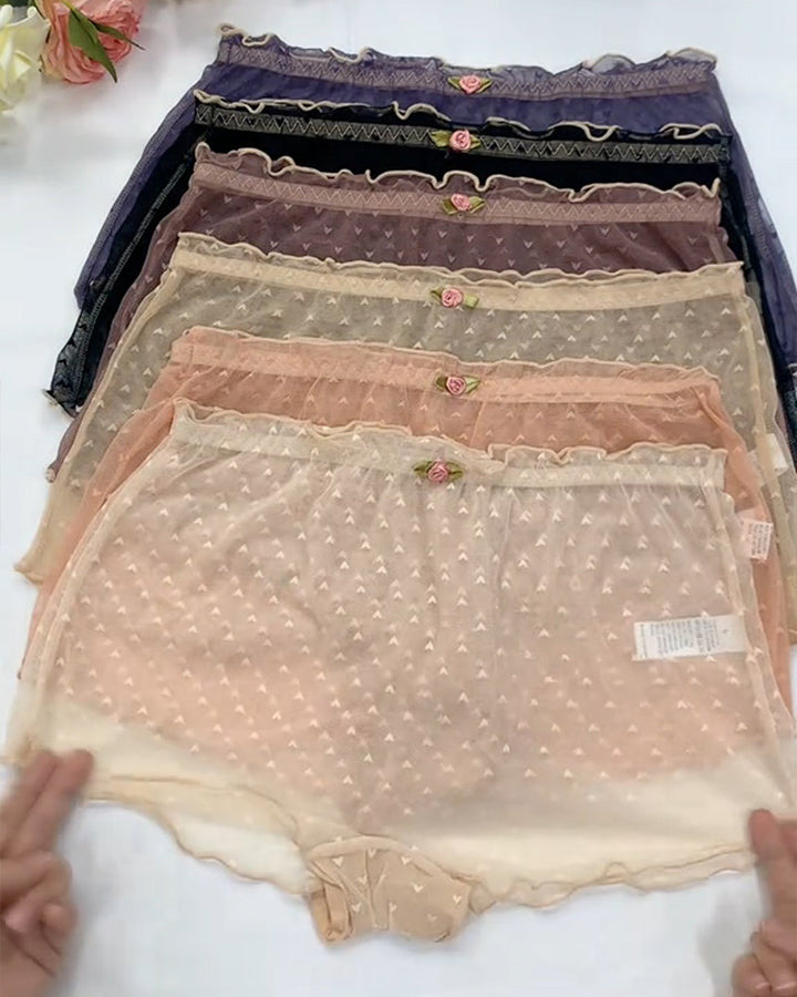 Cyralisseira – Heart Lace Flower Underwear Set