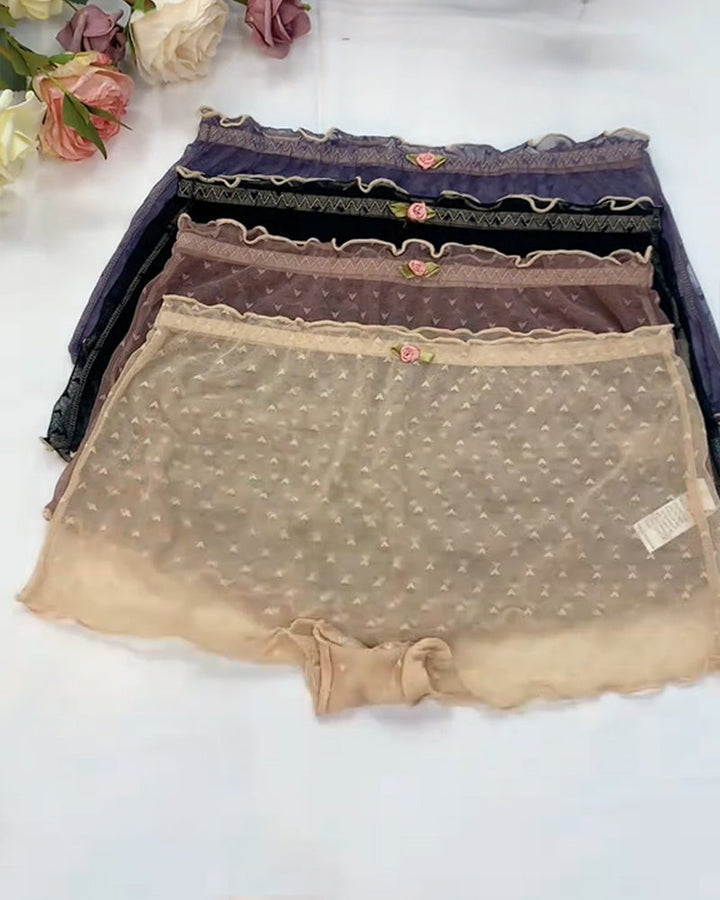 Cyralisseira – Heart Lace Flower Underwear Set