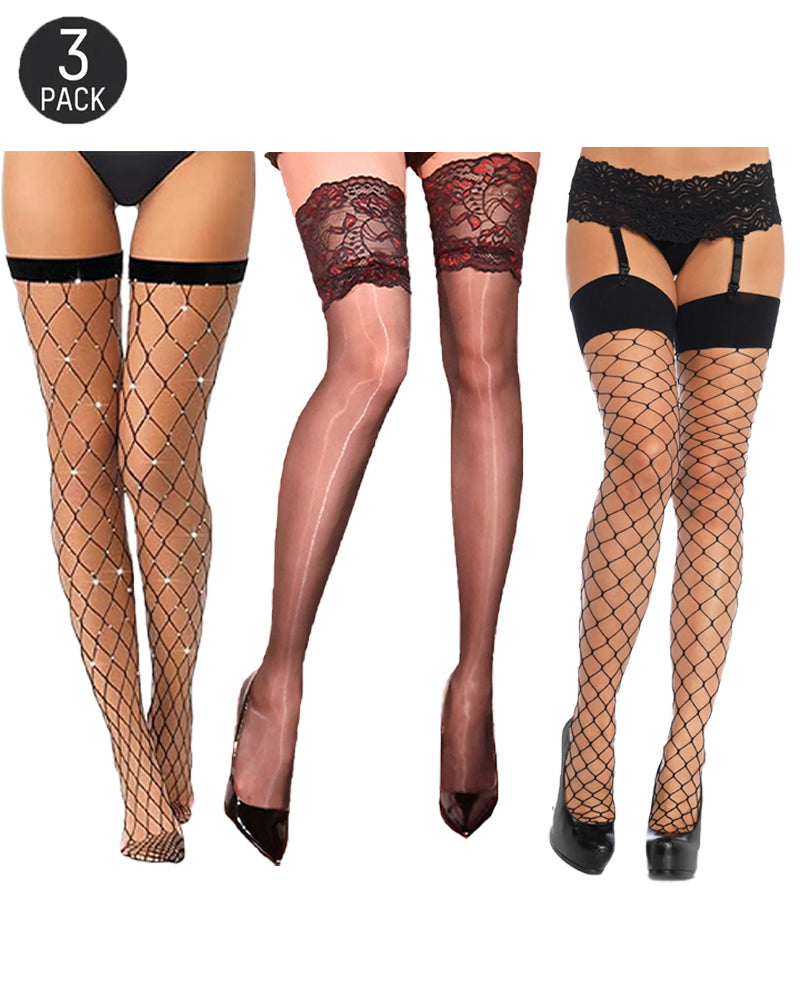 Alvara – Diamond Lace Stockings Set