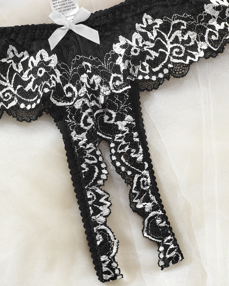 Novara – Lace Mesh Bra & Underwear Set