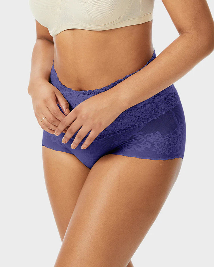 Serenyllisra – Three-Pack High-Waist Lace Tummy-Control Panties