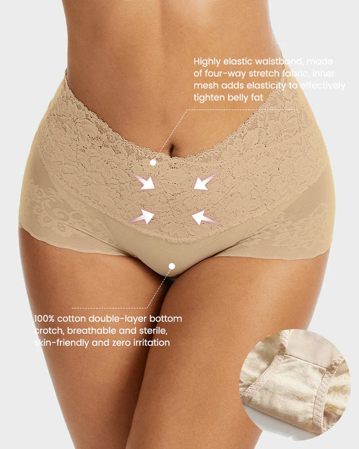 Serenyllisra – Three-Pack High-Waist Lace Tummy-Control Panties