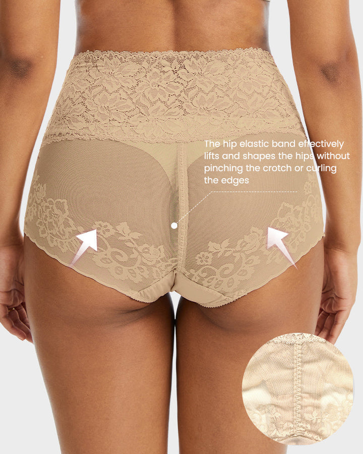 Serenyllisra – Three-Pack High-Waist Lace Tummy-Control Panties