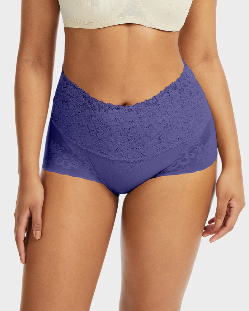 Serenyllisra – Three-Pack High-Waist Lace Tummy-Control Panties