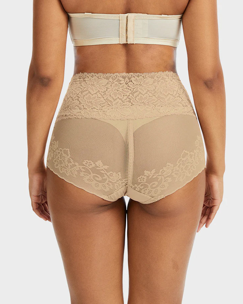 Serenyllisra – Three-Pack High-Waist Lace Tummy-Control Panties
