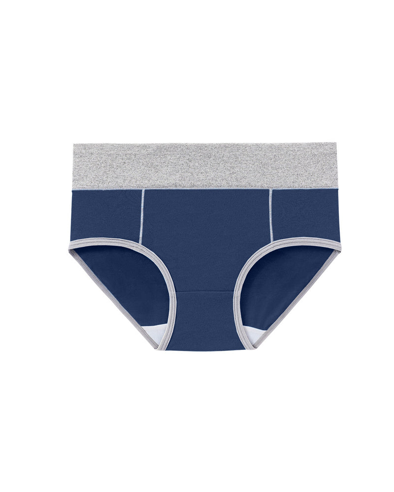 Sevaria – Mid-Rise Colorblock Cotton Briefs