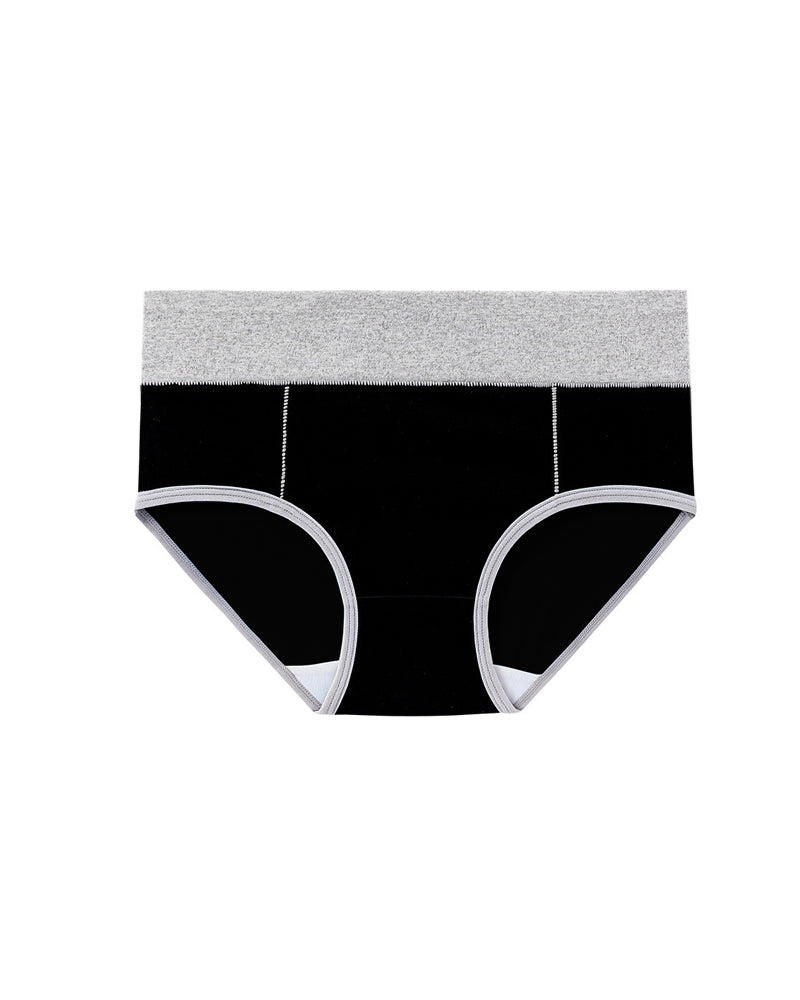 Sevaria – Mid-Rise Colorblock Cotton Briefs