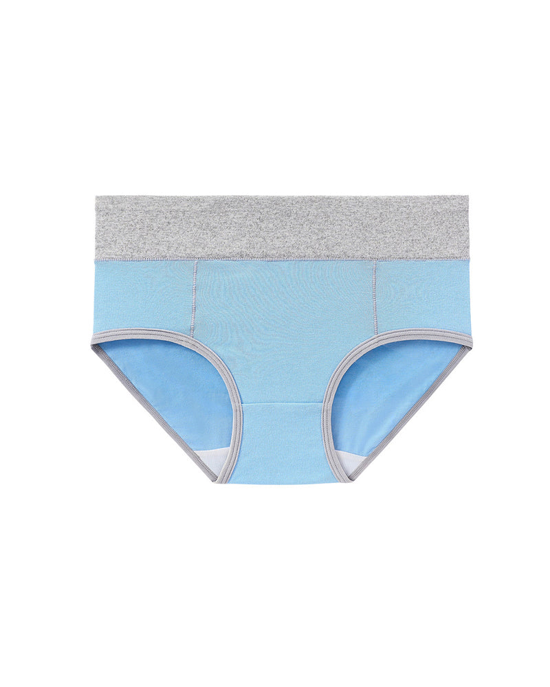 Sevaria – Mid-Rise Colorblock Cotton Briefs