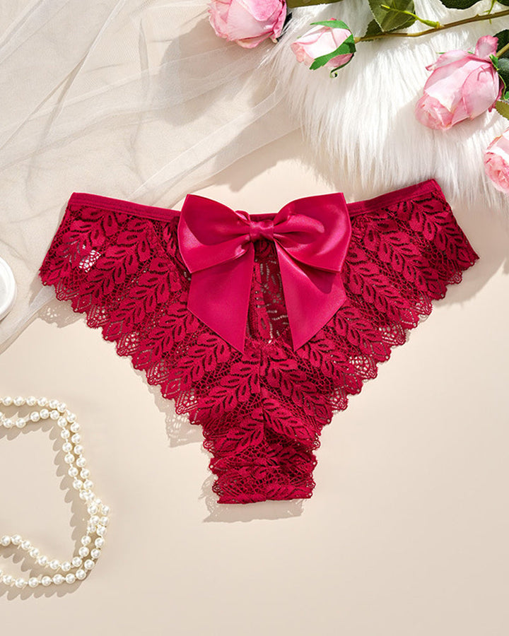 Elandriah – Bow Lace Hollow Panties