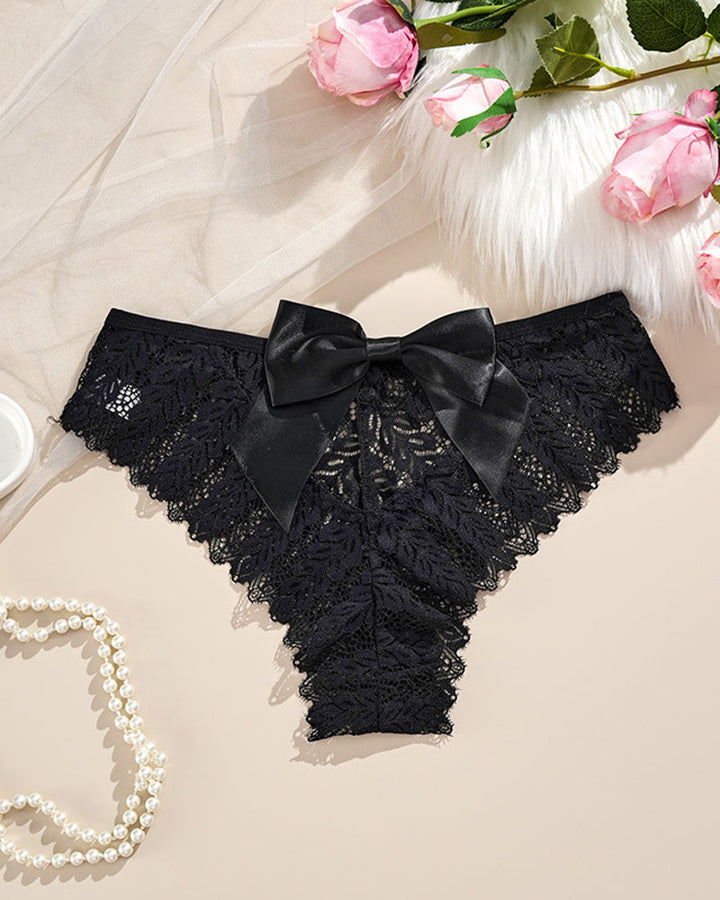 Elandriah – Bow Lace Hollow Panties