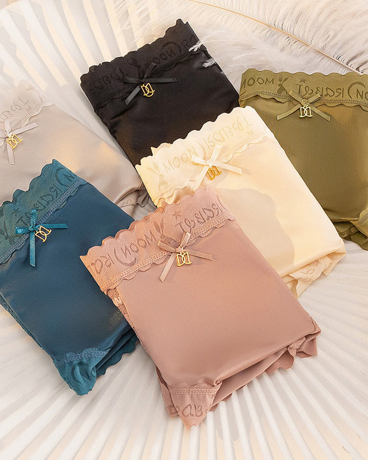 Valyssira – Mid-Rise Seamless Lace Satin Briefs