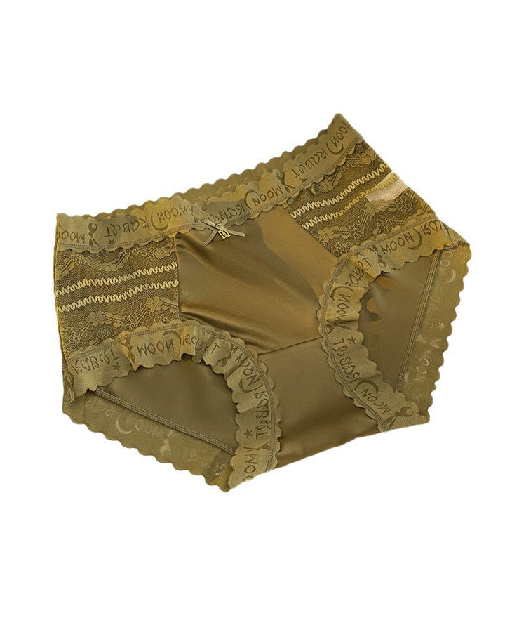 Valyssira – Mid-Rise Seamless Lace Satin Briefs