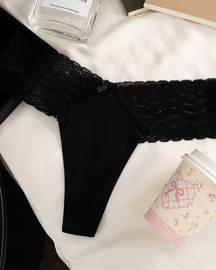 Veliryn – Low-Waist Seamless Lace Satin Briefs