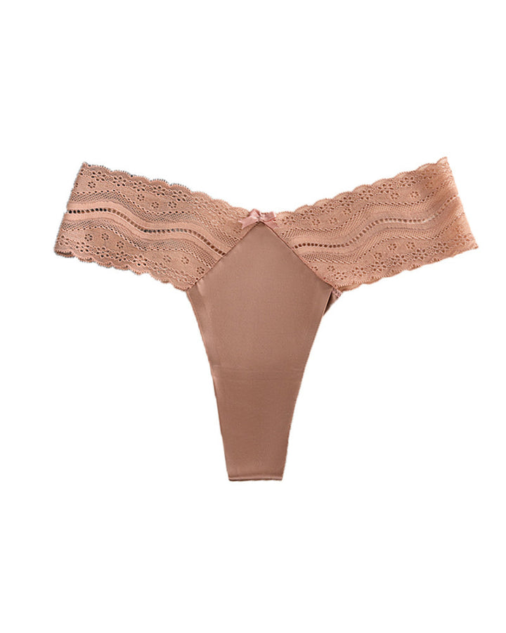Veliryn – Low-Waist Seamless Lace Satin Briefs