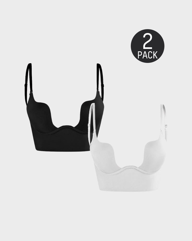 Melisandra – Two-Pack Low Back Plunge Bra
