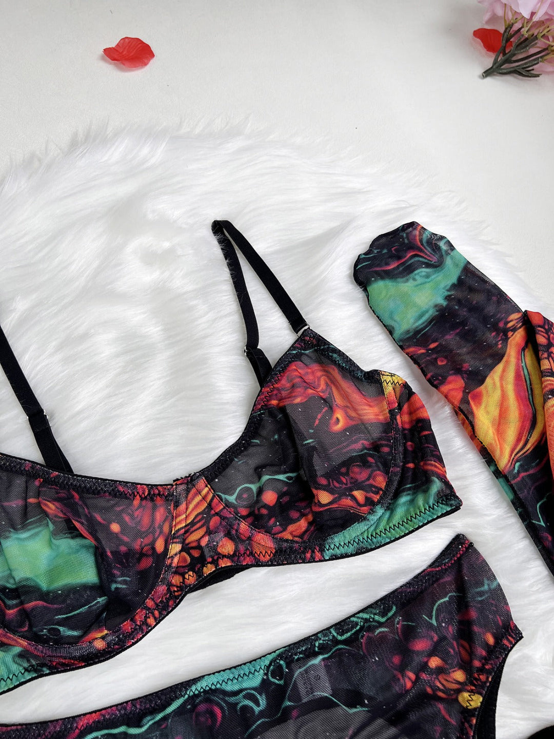 Lyra – Cosmic See-Through Lingerie Set