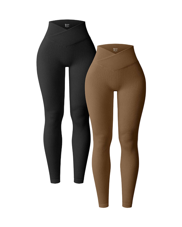 Evelyntrae – Two-Pack High-Waist Crossover Leggings