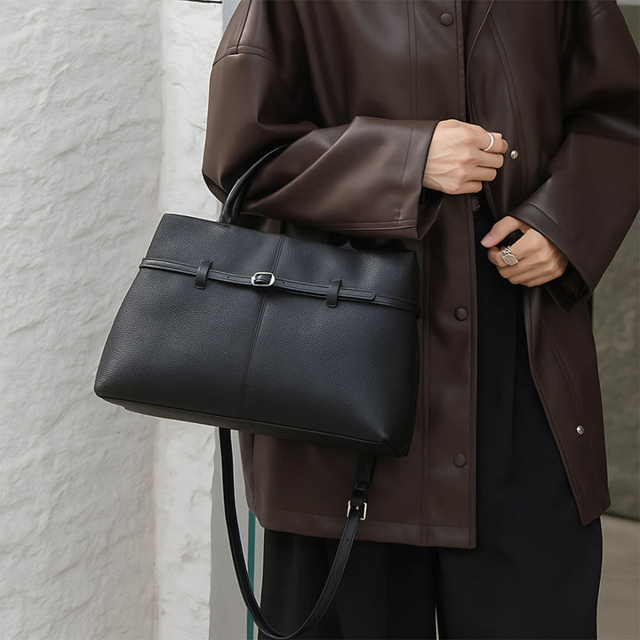 Lorena Buckle Tote Bag