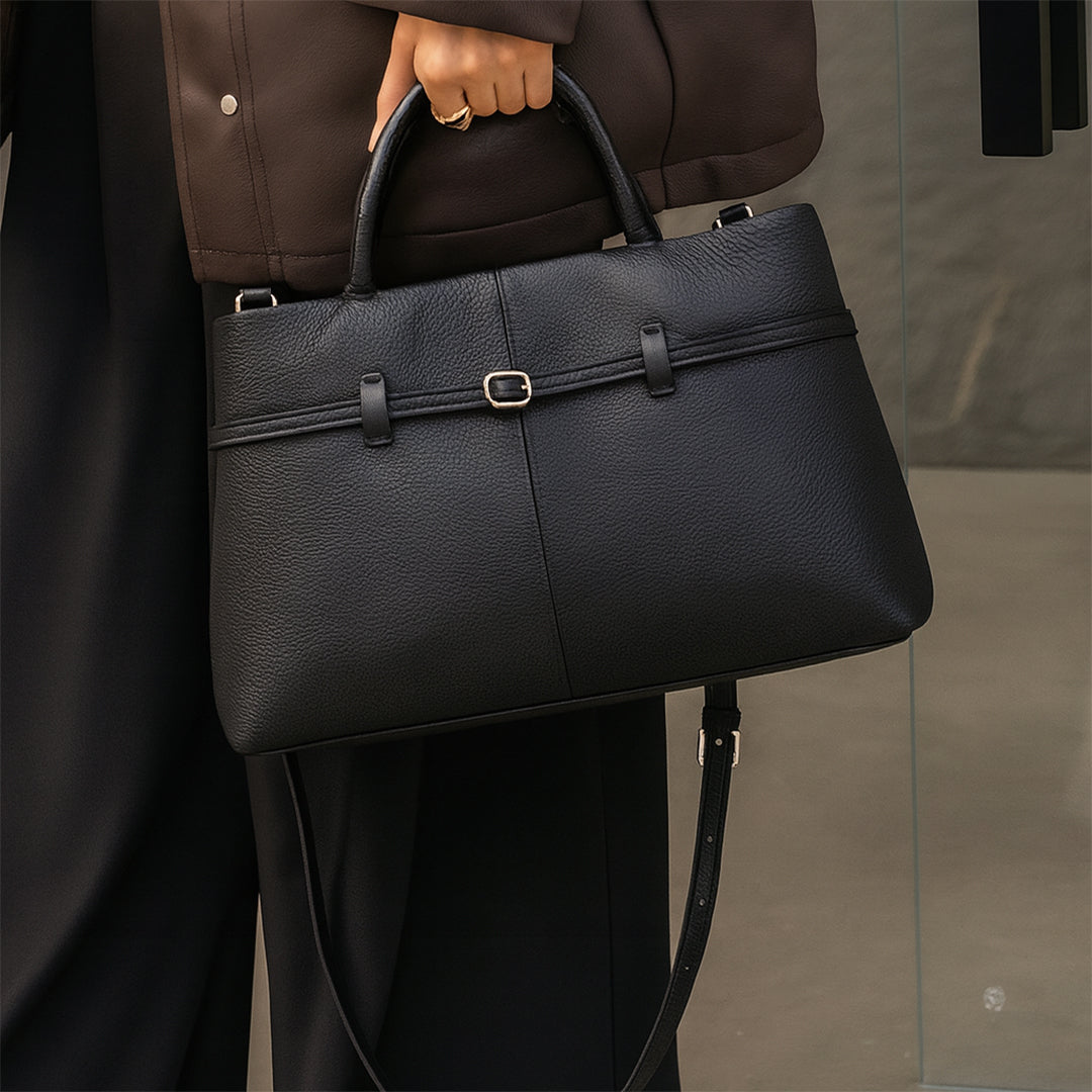 Lorena Buckle Tote Bag