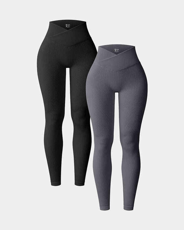 Evelyntrae – Two-Pack High-Waist Crossover Leggings