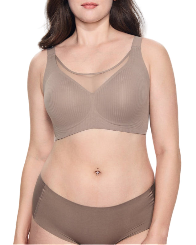 Sylvianne – V-Neck Wireless Lace Push-Up Bra