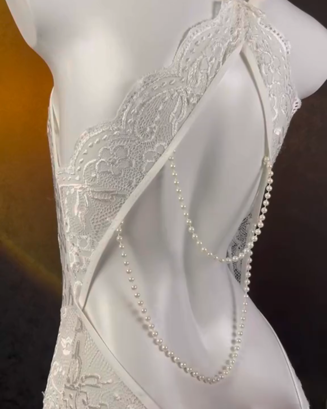 Zyrelith – Lace Open-Crotch Pajama Set with Heart Detail