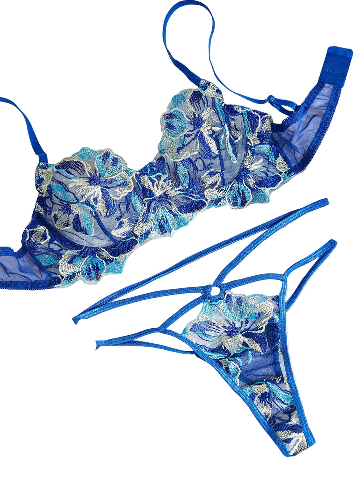 Althea – Floral Embroidered Lingerie Set