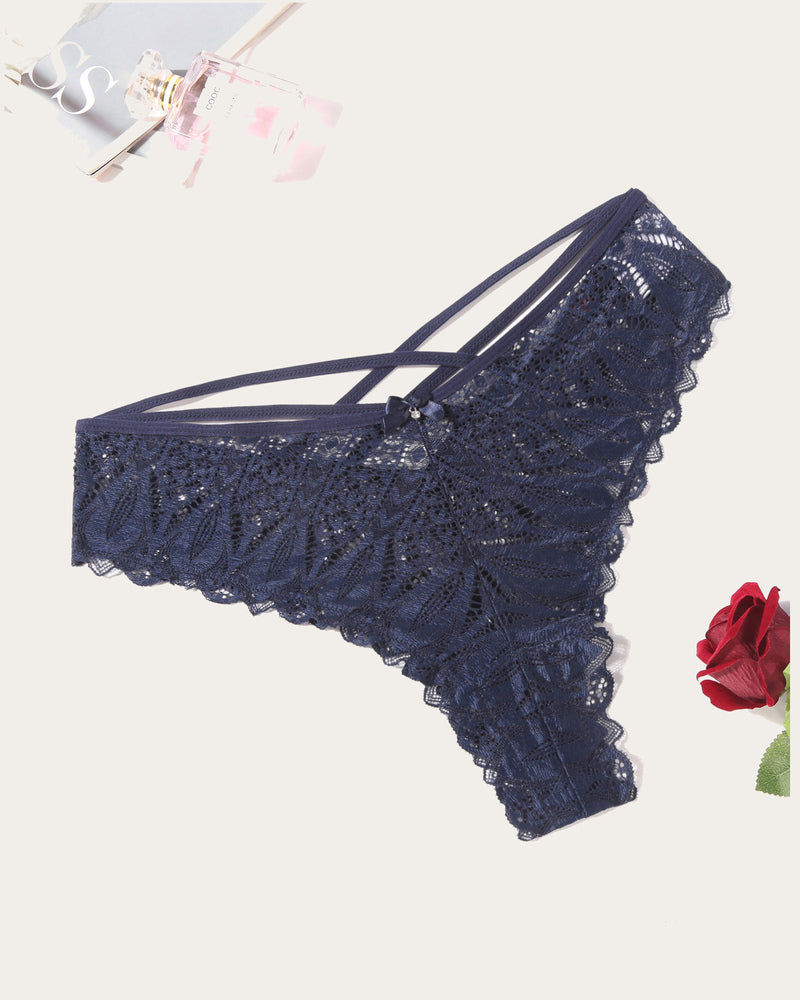 Calyssara – Lace Criss-Cross Cheeky Panties