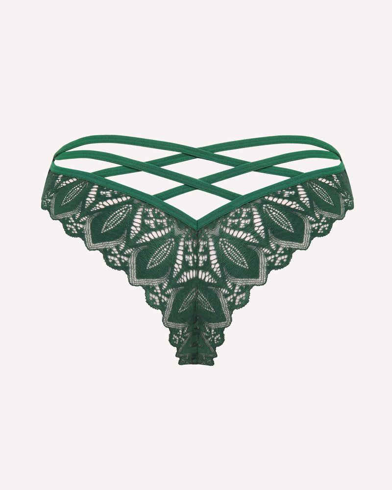 Calyssara – Lace Criss-Cross Cheeky Panties