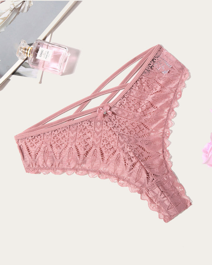 Calyssara – Lace Criss-Cross Cheeky Panties