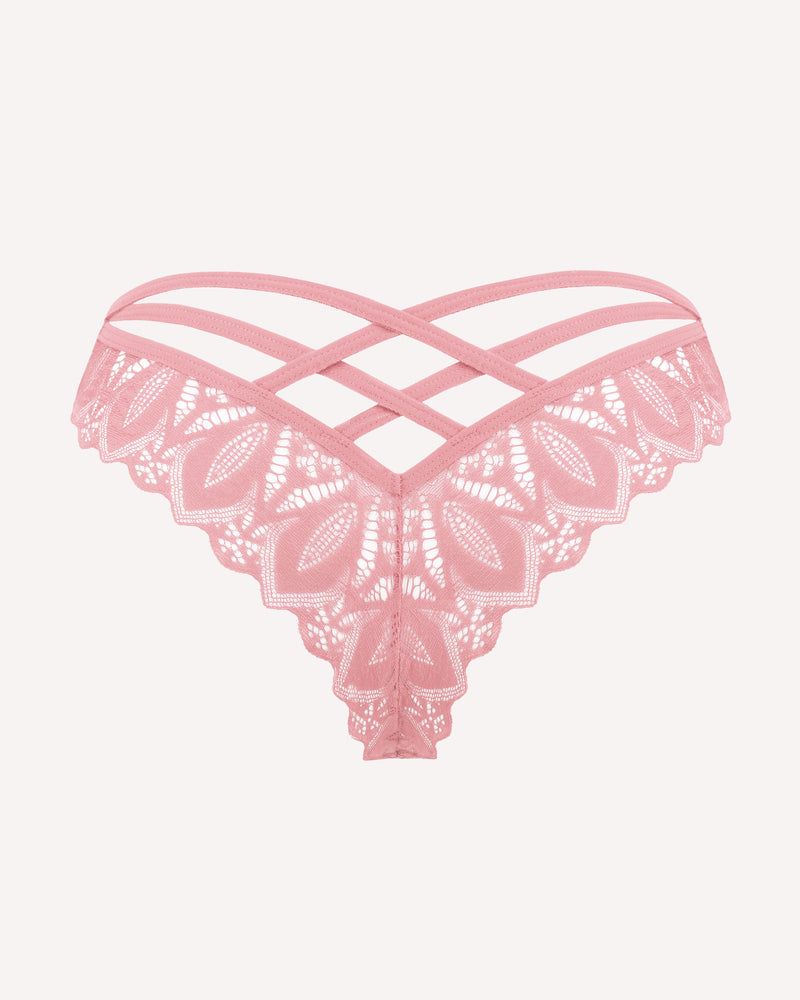 Calyssara – Lace Criss-Cross Cheeky Panties